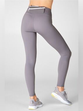 Fabletics Trinity Motion365 High Waisted Leggings Quarry Grey White